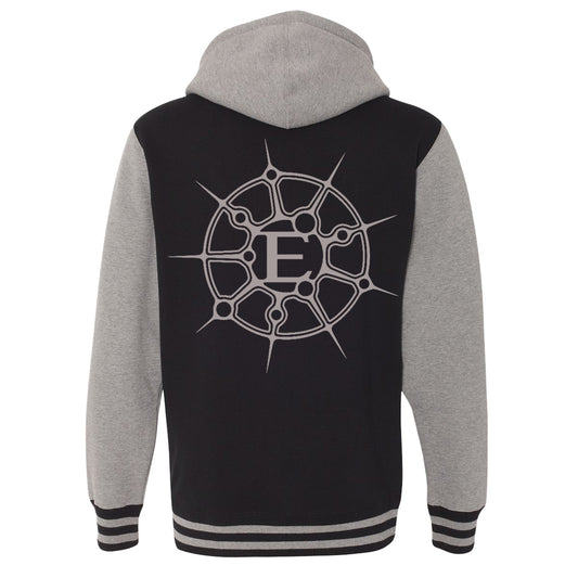 E LOGO VARSITY ZIP-UP